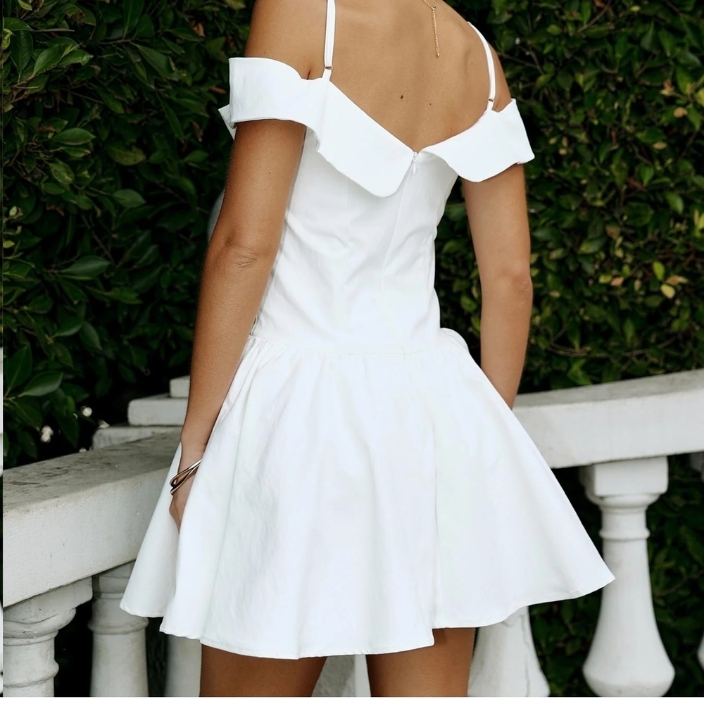 Princess Polly Strapless White Dress Size 6 - Picture 2 of 10